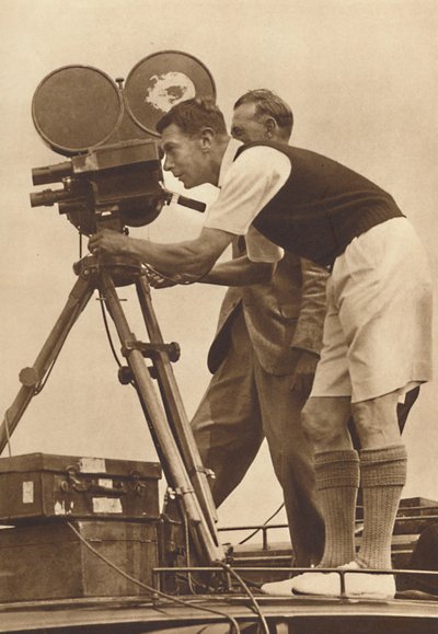 Film-maker - Making a cinema record at one of his annual camps for boys by Unbekannt