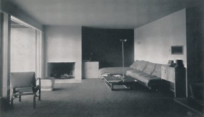 Fireplace corner by Richard J. Neutra by Unbekannt