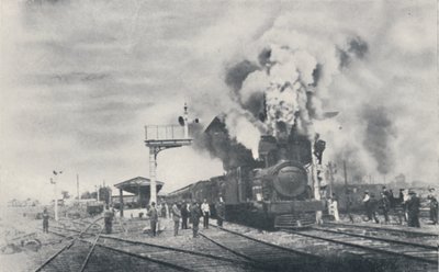First Train of the Intercolonial Railway Leaving Kalgoorlie, 1923 by Unbekannt