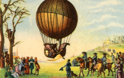 First Manned Ascent of a Hydrogen Balloon, Paris, France, 1 December 1783 by Unbekannt