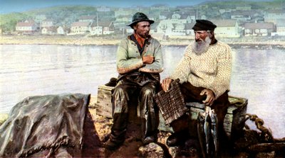 Fishermen, Fishing Town of Molle, on the Headlands of Kullen in the Kattegat, Sweden by Unbekannt