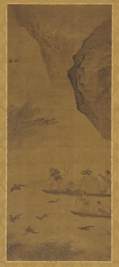 Fishing with Cormorants by Unbekannt