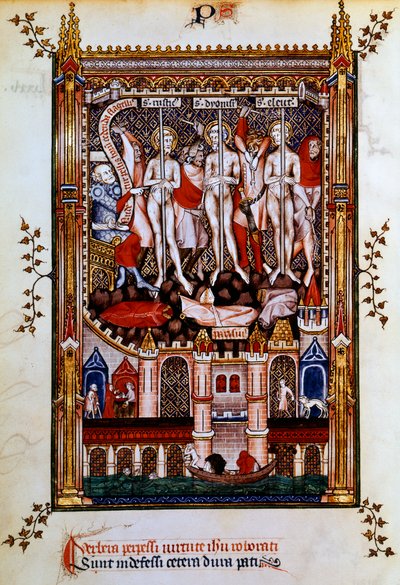 Flagellation of St Denis, St Rustic and St Eleutherius, 1317 by Unbekannt