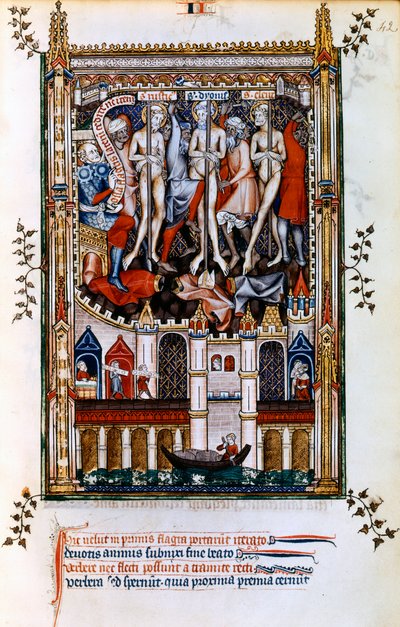 Flagellation of St Denis, St Rusticus and St Eleutherius by Unbekannt