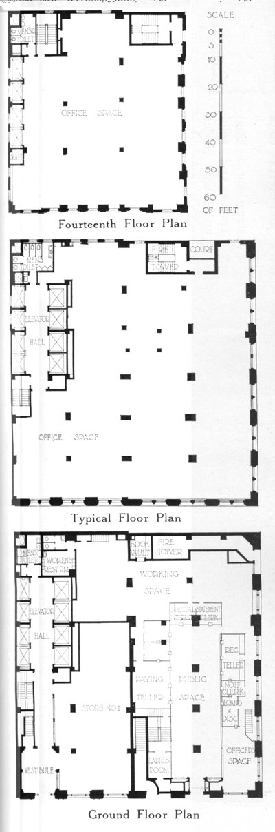 Floor plans, Johns-Manville Building, New York City by Unbekannt