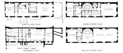 Floor plans, house of Mrs WK Vanderbilt, New York City, 1924 by Unbekannt