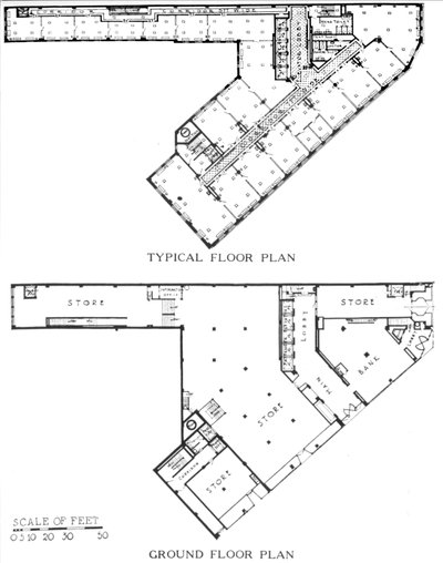 Floor Plans, the Genesee Building, Buffalo, New York by Unbekannt