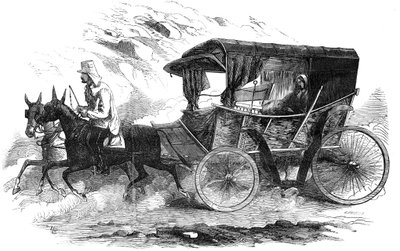 Florence Nightingale in her carriage in the Crimea, 1856 by Unbekannt