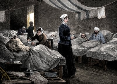 Florence Nightingale in the Barrack Hospital at Scutari by Unbekannt
