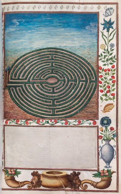 Florilegium: Page 15 Recto Maze Garden, 1608 by Unbekannt