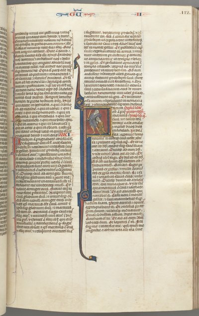 Kings II, Historiated Initial F, the Beheading of the Amalekite by Unbekannt