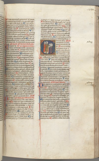 Psalm 97, Historiated Initial C, Two Clerics Singing at a Lectern by Unbekannt