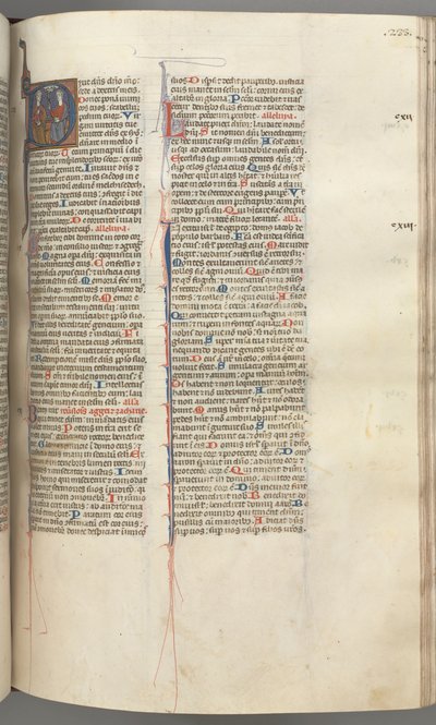 Psalm 109, historiated initial D, God the Father and Son (detail) by Unbekannt