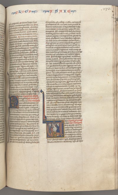 Isaiah, historiated initial V, the martyrdom of Isaiah by Unbekannt