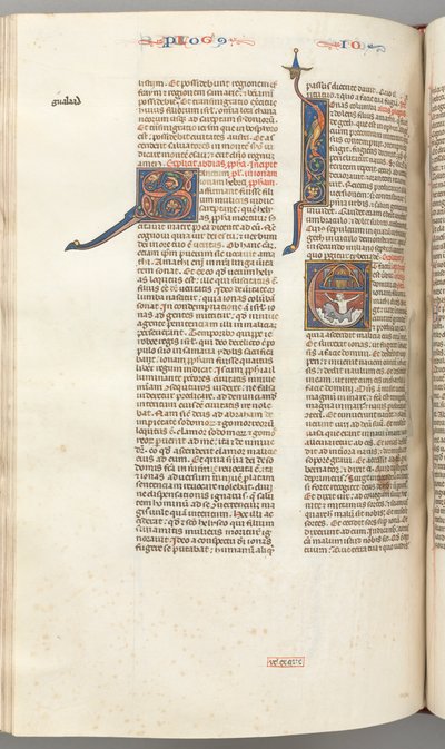 Jonah, Historiated Initial E, Jonah Swallowed by the Whale, a Walled City Above, fol. 357v, c. 1275 by Unbekannt