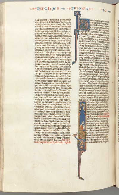 John, Historiated Initial I, John Seated Writing by Unbekannt