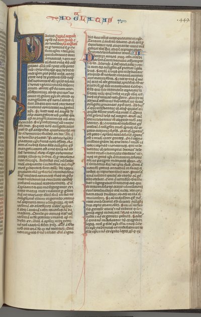Galatians, historiated initial P, Paul seated with a sword by Unbekannt