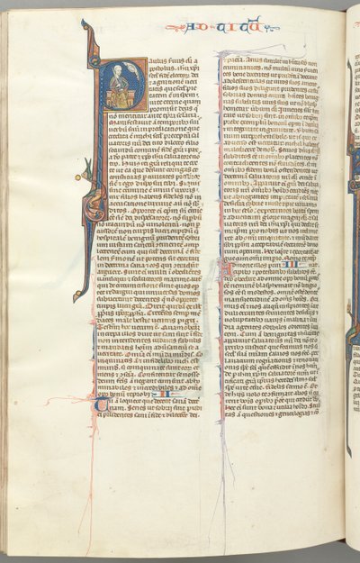 Titus, historiated initial P, Paul seated with a sword by Unbekannt