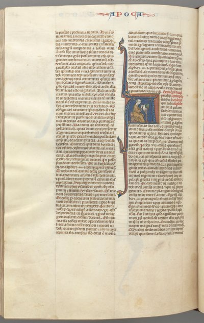 Revelations, historiated initial A, John seated at a desk writing, c. 1275-1300 by Unbekannt