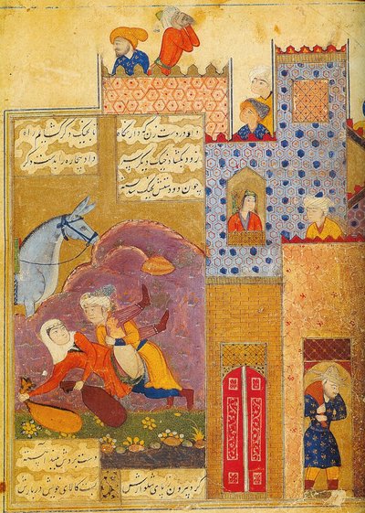 Folio from Silsilat al-dhahab Chain of Gold, by Jami, 1587 by Unbekannt