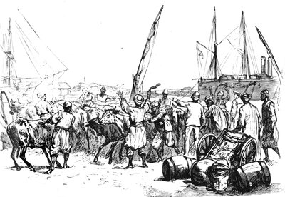 Food for the Troops: Landing Cattle at Port Said by Unbekannt