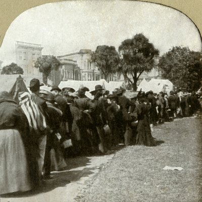 Forming Bread Line at Jefferson Square by Unbekannt