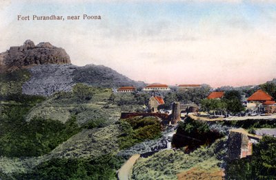 Fort Purandhar, Near Pune Poona, India by Unbekannt