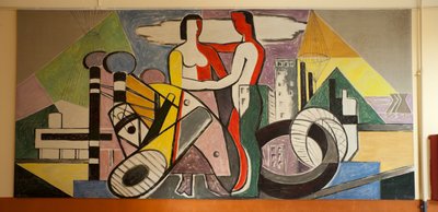 Fortstraat. School Complex (Koninklijk Atheneum). Interior. Second Floor. Painting. M. Aars (?). by Unbekannt