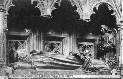 Founders Tomb, St Bartholomew the Great by Unbekannt