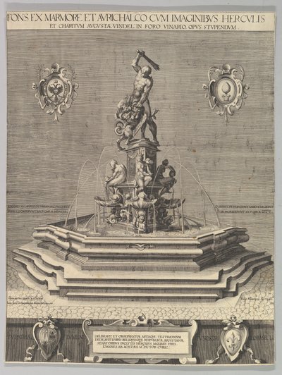 Fountain of Hercules in Augsburg by Unbekannt