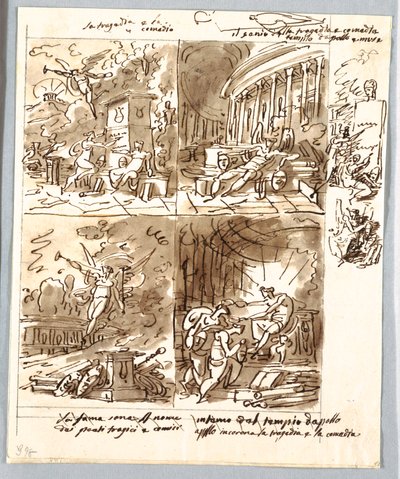 Four Allegories of Comedy and Tragedy by Unbekannt