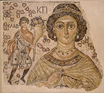 Fragment of a Floor Mosaic with a Personification of Ktisis, Byzantine by Unbekannt