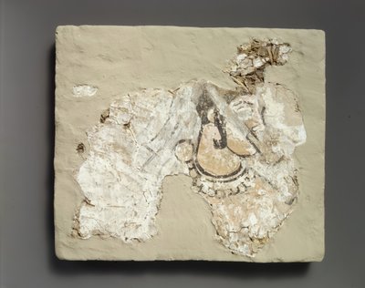 Fragment of Wall Painting: Female with a Mouth Cover Padam by Unbekannt