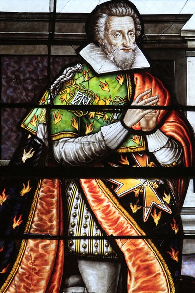 Francois de la Grange, Stained Glass Window Detail of the Assumption of the Virgin, Bourges by Unbekannt