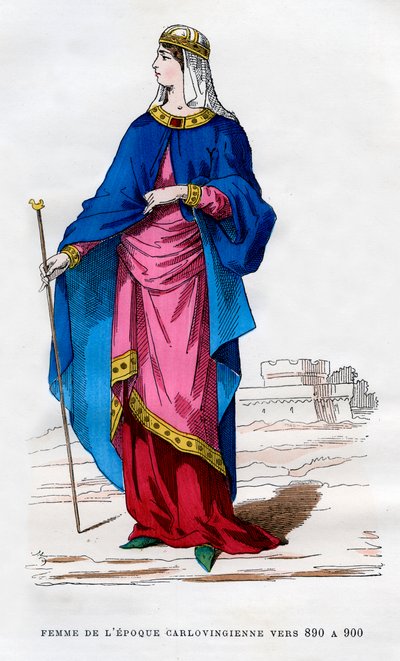 Frankish Woman of the Time of the Carolingians by Unbekannt