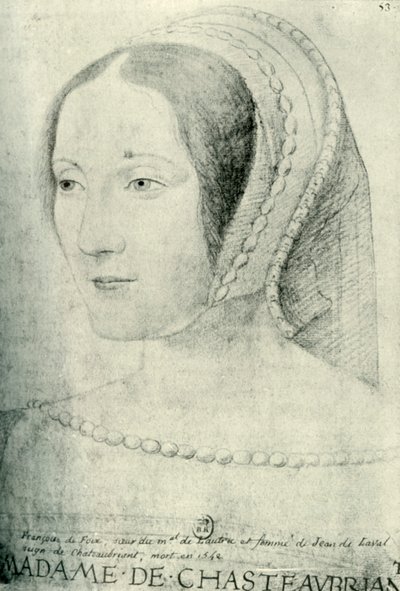Françoise de Foix, Comtesse de Châteaubriant, early 16th century, 1907 by Unbekannt