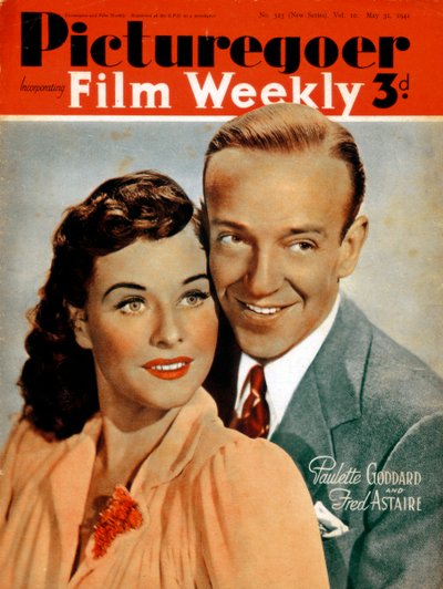 Fred Astaire and Paulette Goddard, actors by Unbekannt