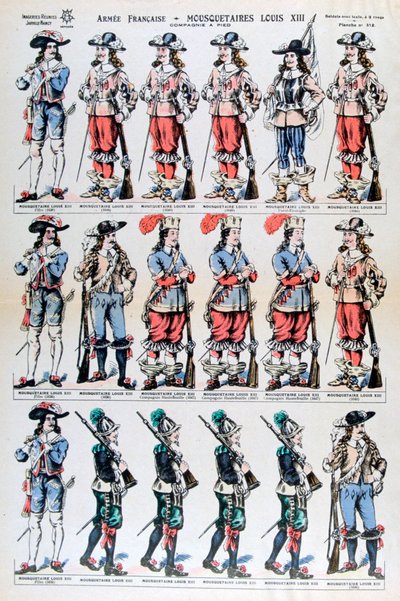 French Army, Musketeers of Louis XIII, 17th Century 19th Century by Unbekannt