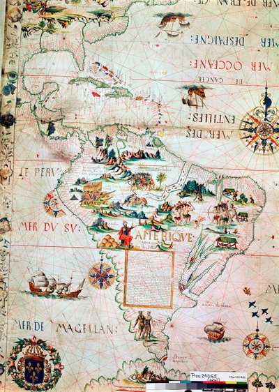 French Map of Central and South America by Unbekannt