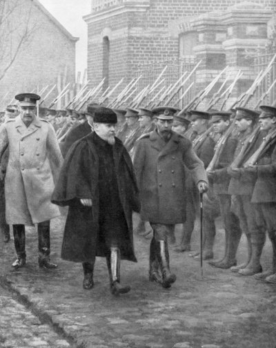 French President Raymond Poincare and King George V by Unbekannt
