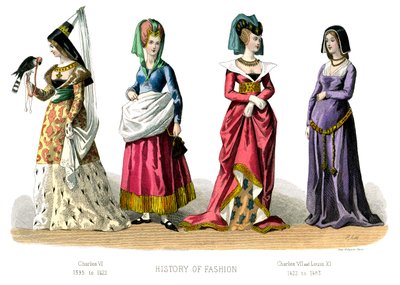 French costume: Charles VI, Charles VII, Louis XI by Unbekannt