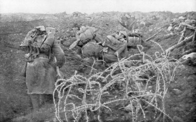 French infantry assault on the Eparges ridge, near Verdun, France by Unbekannt