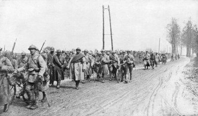 French Infantry Regiment Returning from the Front, 30 March 1918 by Unbekannt