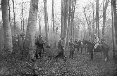 French Patrols in the Forest of Argonne, France by Unbekannt