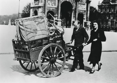 French Refugees Returning Home After the Fall of France to the Germans, Paris, July 1940 by Unbekannt