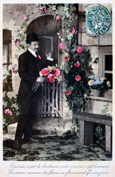 French Romantic Postcard by Unbekannt