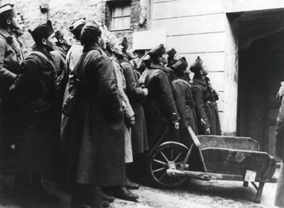 French Soldiers at an Army Cinema, France by Unbekannt