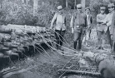 French Soldiers with Gas Cylinders, World War I, 1915 by Unbekannt