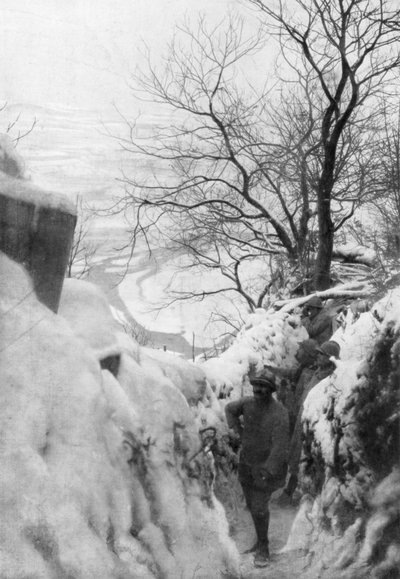 French trenches on the Piave River, Italian Front, December 1917 by Unbekannt