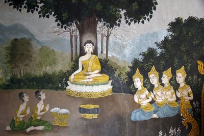 Fresco Depicting a Scene of the Buddha